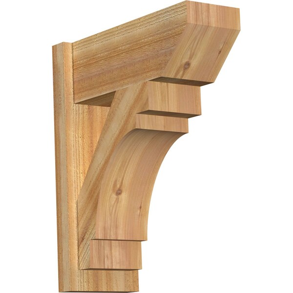 Ekena Millwork Merced Slat Rough Sawn Outlooker, Western Red Cedar, 8"W x 20"D x 24"H OUT08X20X24MRC06RWR - main